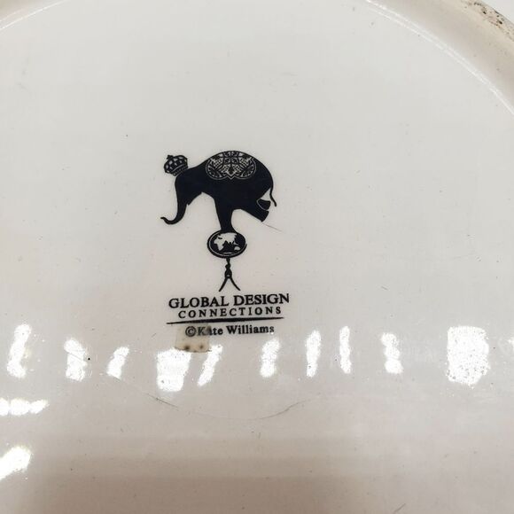 Global Design Kate Williams Winter Chickadee Gray Trim Berries 10" Veg. Bowl - Picture 6 of 9